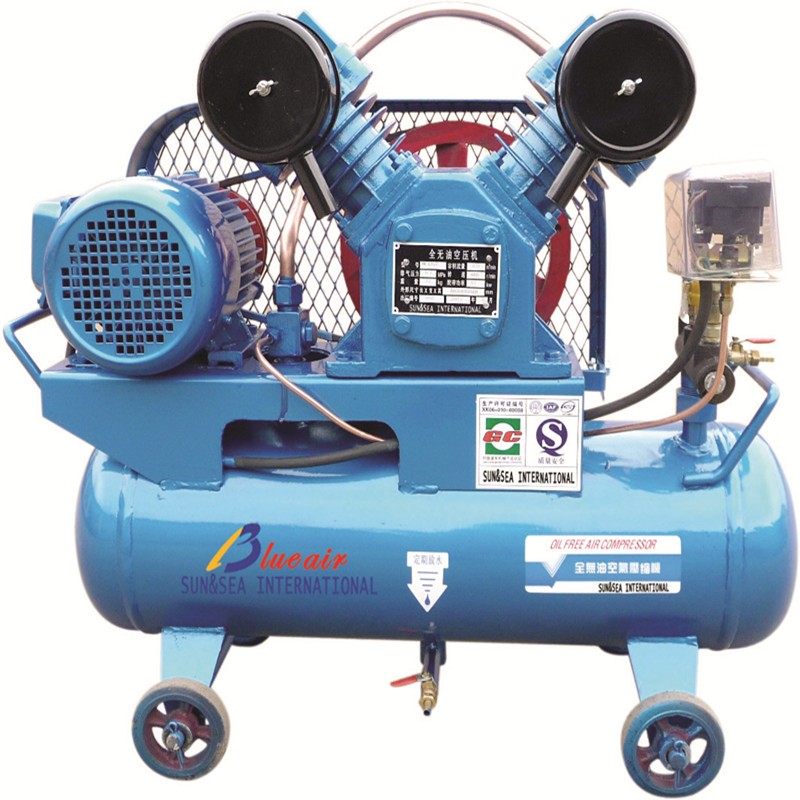 Belt type oil-free air compressor