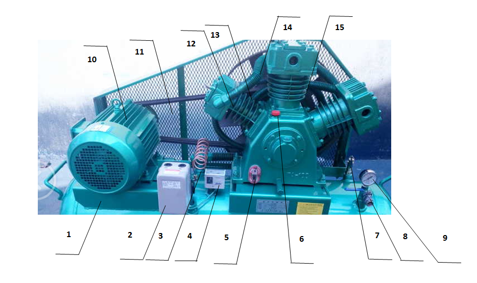 Belt type oil lubricated air compressor