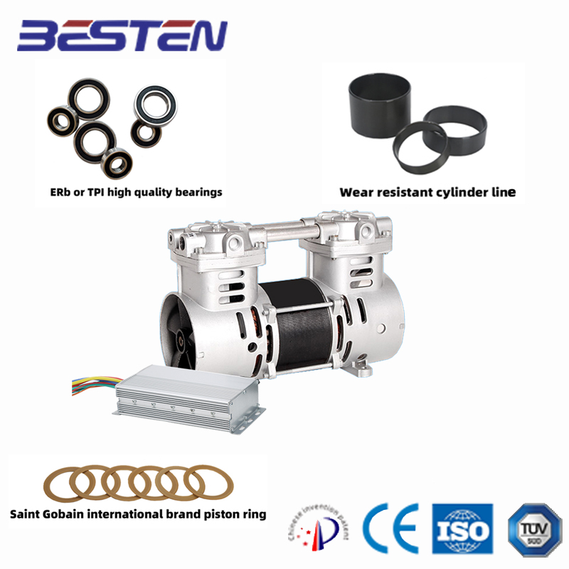BSTEN特种空压机直流空气压缩机DC72V/96V/110V/270V/540V便捷静音无油空压机BST300/7DC